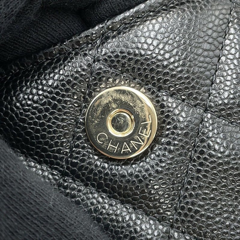 シャネル チェーンショルダーバッグ マトラッセ ココマーク クラシック チェーンクラッチ キャビアスキン AP4425 黒