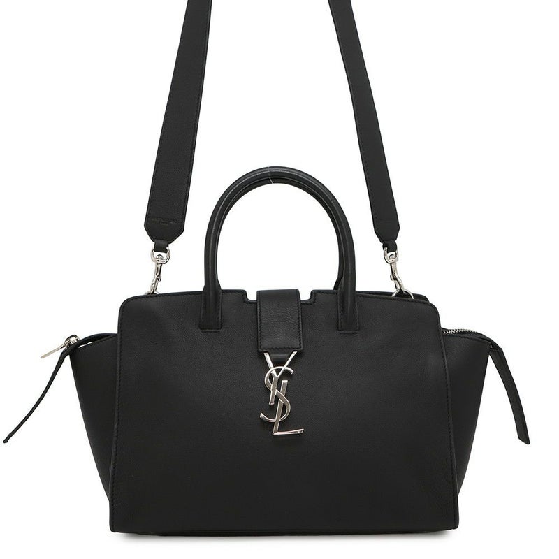 サンローランパリ ハンドバッグ ベイビー ダウンタウン カバス レザー 436834 SAINT LAURENT PARIS 2wayショルダー 黒