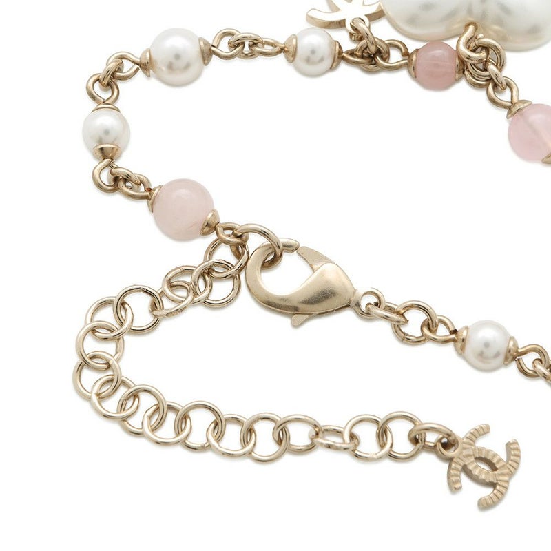 シャネル ブレスレット ココマーク ハート ラインストーン フェイクパ―ル メタル A21B AB7003 CHANEL アクセサリー