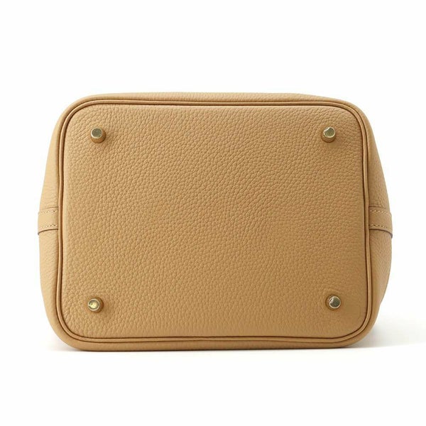 エルメス ハンドバッグ ピコタンロックMM ビスキュイ/ゴールド金具 トリヨンクレマンス B刻印