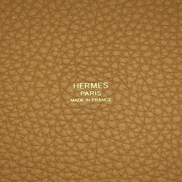 エルメス ハンドバッグ ピコタンロックMM ビスキュイ/ゴールド金具 トリヨンクレマンス B刻印