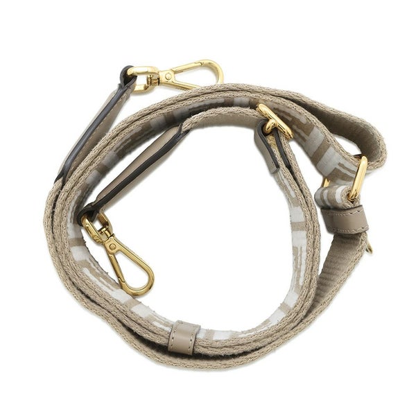 フェンディ ショルダーストラップ FFロゴ ストラップ ユー ジャカード レザー 8AV386 FENDI 小物