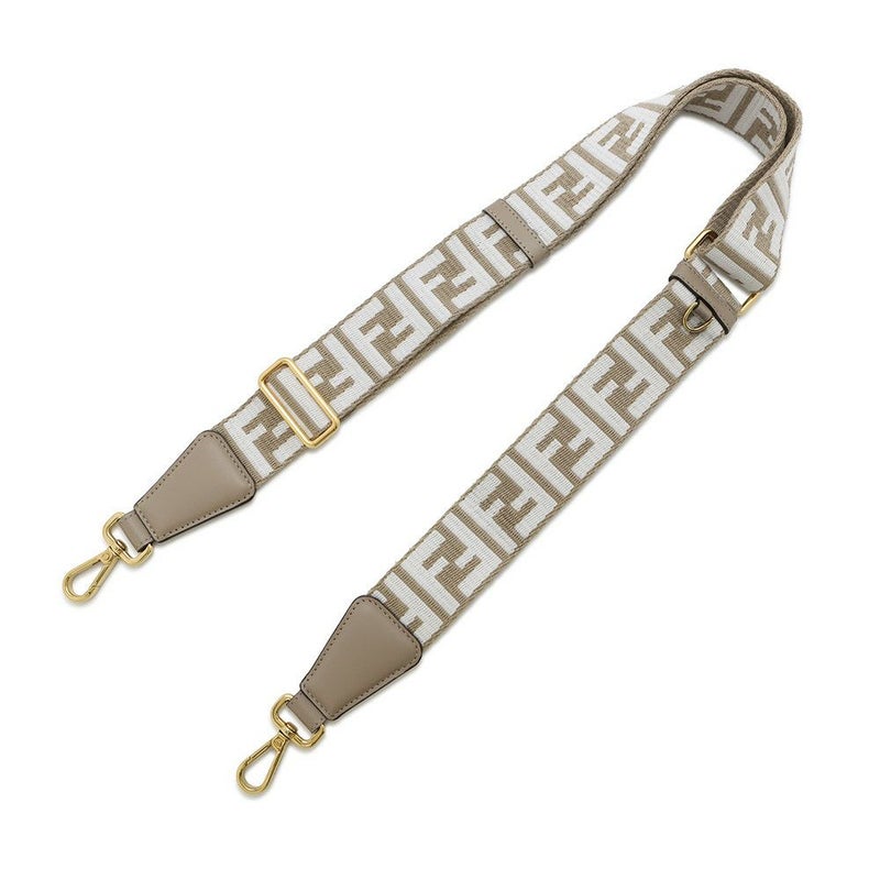 フェンディ ショルダーストラップ FFロゴ ストラップ ユー ジャカード レザー 8AV386 FENDI 小物