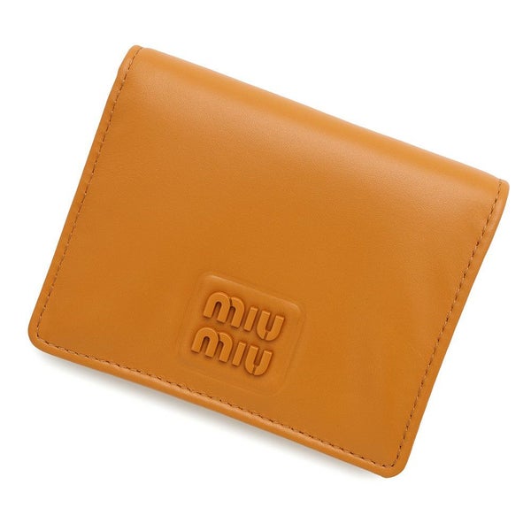 ミュウミュウ 二つ折り財布 マドラス ロゴ レザー 5MV204 Miu Miu財布