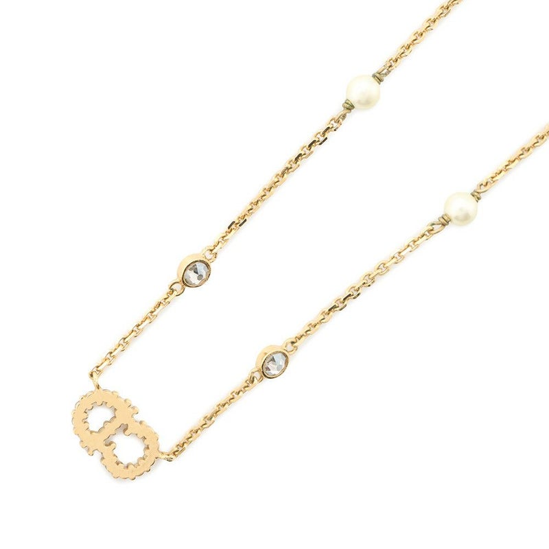 クリスチャン・ディオール ネックレス クレール ディー リュヌ CD フェイクパール ラインストーン N1033CDLCY_D301