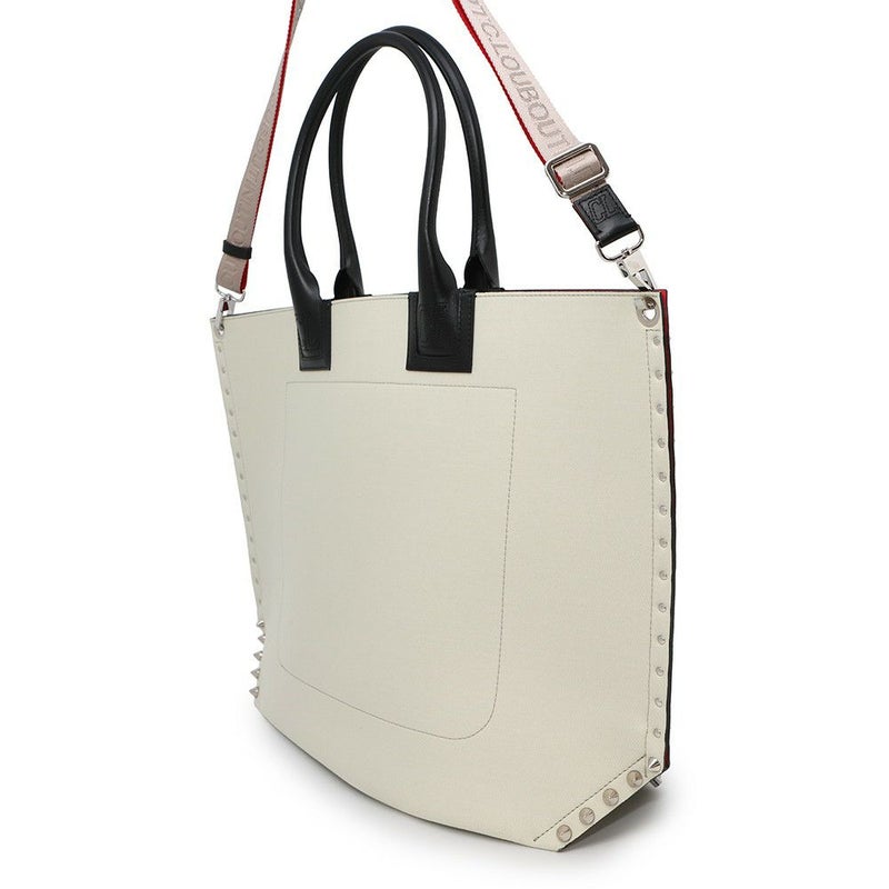 クリスチャン・ルブタン トートバッグ スタッズ CABALOU CL PARIS キャンバス 1235460 Christian Louboutin グレー