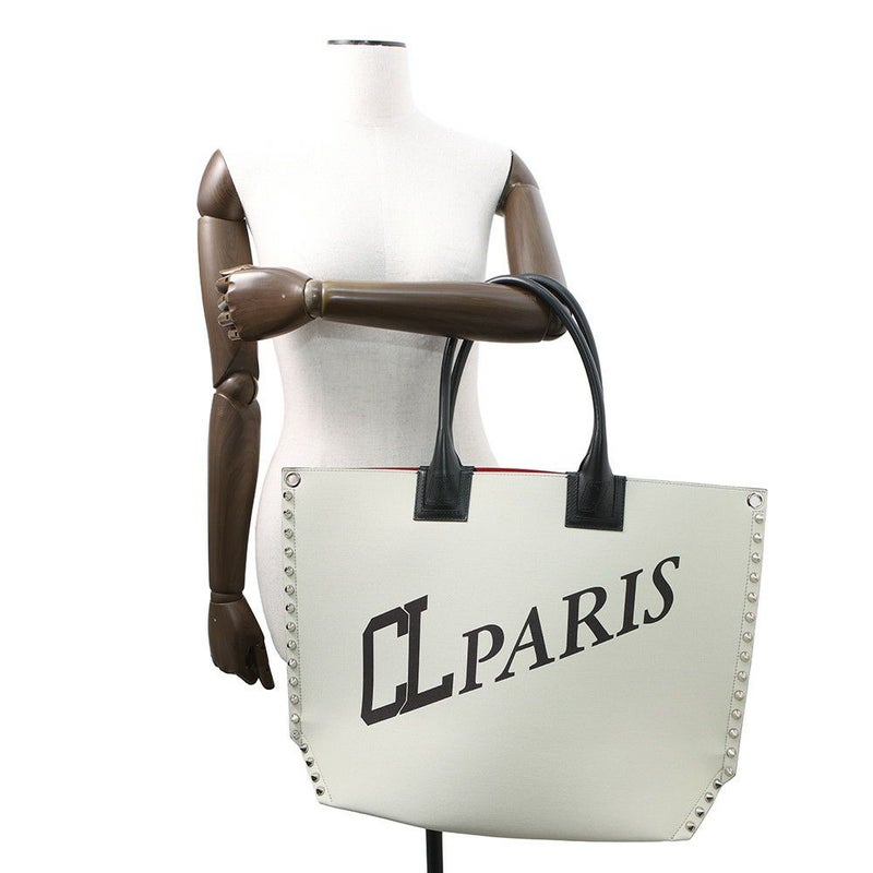 クリスチャン・ルブタン トートバッグ スタッズ CABALOU CL PARIS キャンバス 1235460 Christian Louboutin グレー