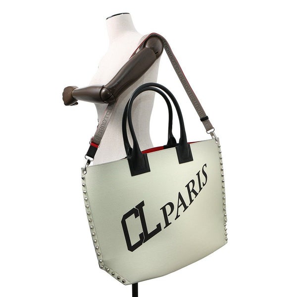 クリスチャン・ルブタン トートバッグ スタッズ CABALOU CL PARIS キャンバス 1235460 Christian Louboutin グレー
