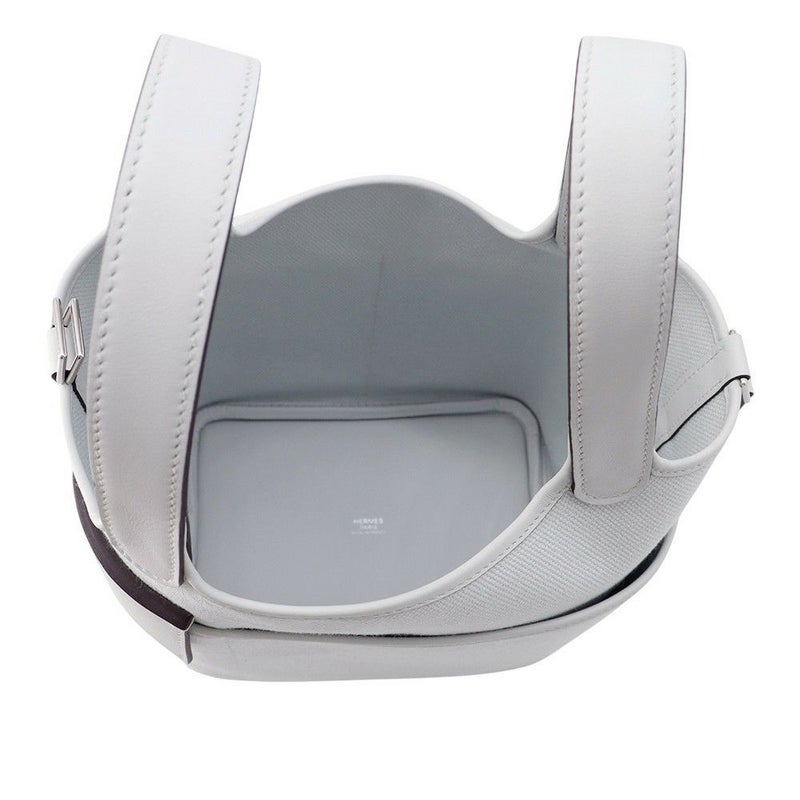 エルメス ハンドバッグ ピコタンロックPM カーゴ グリプラチナ/シルバー金具 トワルゴエラン/スイフト W刻印 HERMES トートバッグ