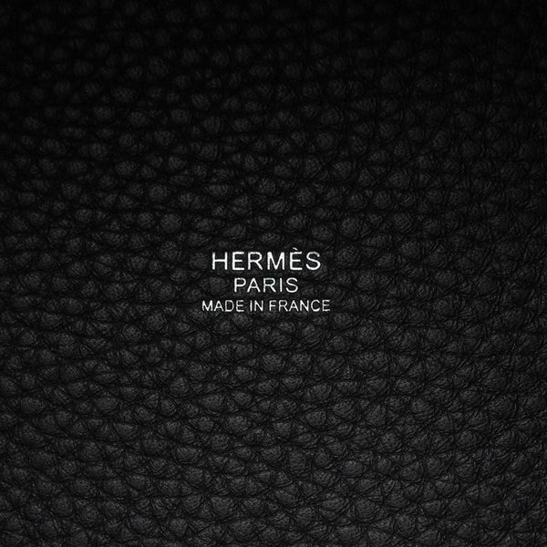 エルメス ハンドバッグ ピコタンロックPM ブラック/シルバー金具 トリヨンクレマンス W刻印 HERMES トートバッグ 黒
