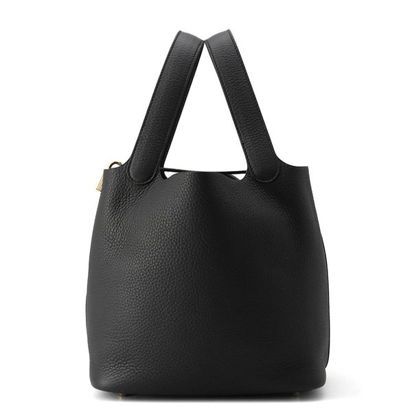 エルメス ハンドバッグ ピコタンロックMM ブラック/ゴールド金具 トリヨンクレマンス K刻印 HERMES 黒