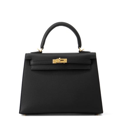 Hermès Kelly 25 Black Epsom Gold