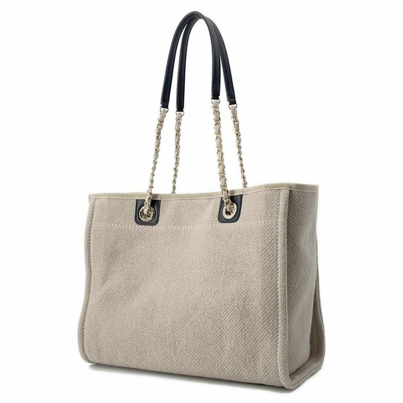 シャネル ト チェーントートバッグ ドーヴィル ショッピングバッグ レザー ツイード AS3351 CHANEL バッグ