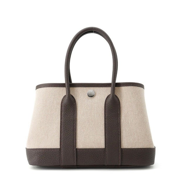 エルメス トートバッグ ネオ・ガーデン 23 ガーデンパーティ エベンヌ/シルバー金具 トワルアッシュヴァイキング/ネゴンダ K刻印