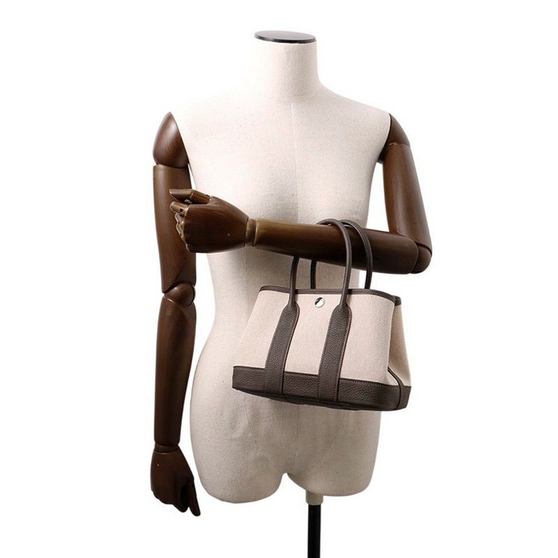 エルメス トートバッグ ネオ・ガーデン 23 ガーデンパーティ エベンヌ/シルバー金具 トワルアッシュヴァイキング/ネゴンダ K刻印