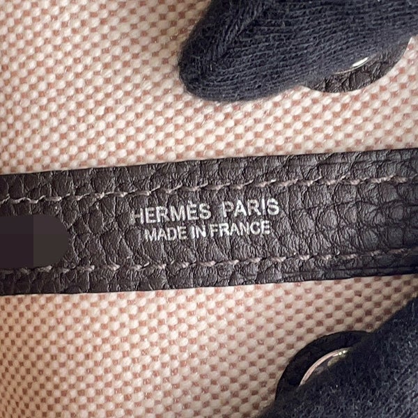 エルメス トートバッグ ネオ・ガーデン 23 ガーデンパーティ エベンヌ/シルバー金具 トワルアッシュヴァイキング/ネゴンダ K刻印