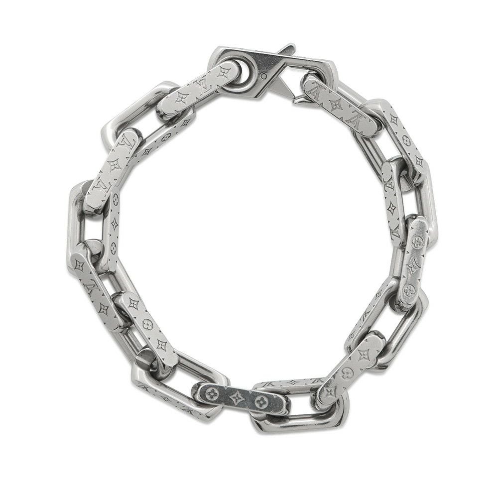 【美品】LOUIS VUITTON M00309 モノグラムチェーン　Lサイズ ルイヴィトン ブレスレット モノグラム チェーン メタル サイズL