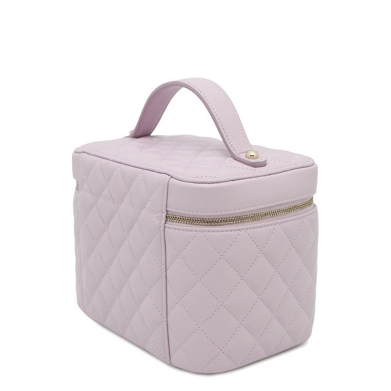 シャネル バニティバッグ トップハンドル マトラッセ ココマーク キャビアスキン AP2573 CHANEL 化粧ポーチ