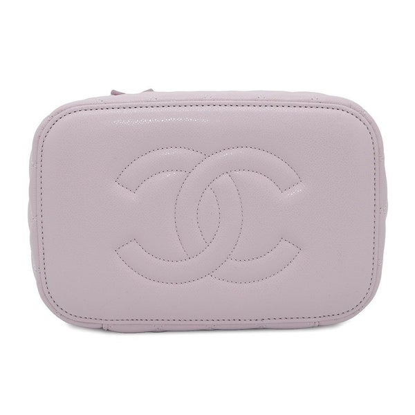 シャネル バニティバッグ トップハンドル マトラッセ ココマーク キャビアスキン AP2573 CHANEL 化粧ポーチ