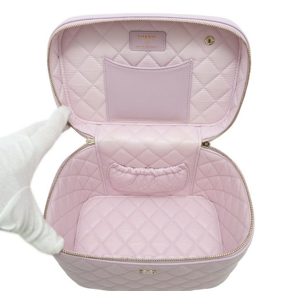 シャネル バニティバッグ トップハンドル マトラッセ ココマーク キャビアスキン AP2573 CHANEL 化粧ポーチ