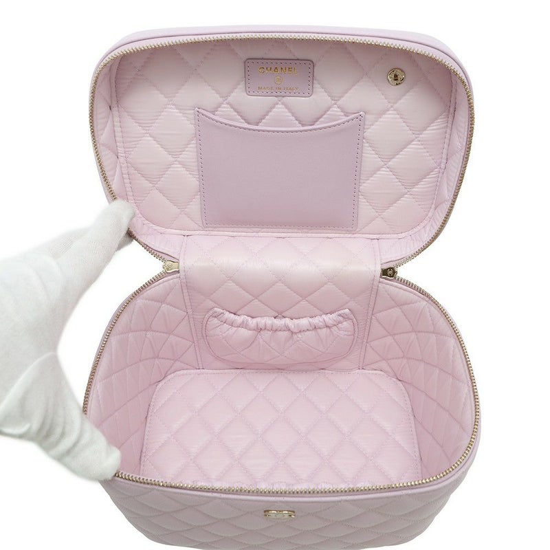 シャネル バニティバッグ トップハンドル マトラッセ ココマーク キャビアスキン AP2573 CHANEL 化粧ポーチ