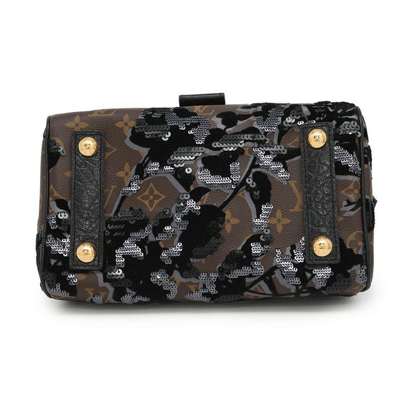 ルイヴィトン ハンドバッグ モノグラム・フルール・ドゥ・ジェ カルーゼル M40434 2010秋冬コレクション 黒 ブラック