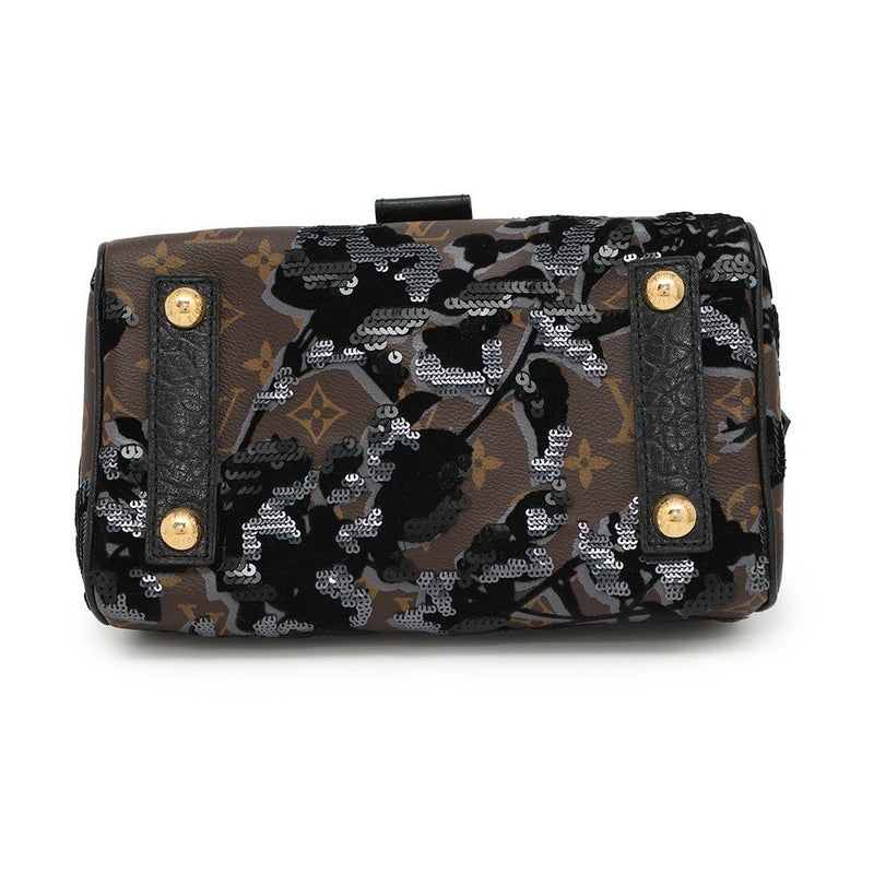 ルイヴィトン ハンドバッグ モノグラム・フルール・ドゥ・ジェ カルーゼル M40434 2010秋冬コレクション 黒 ブラック