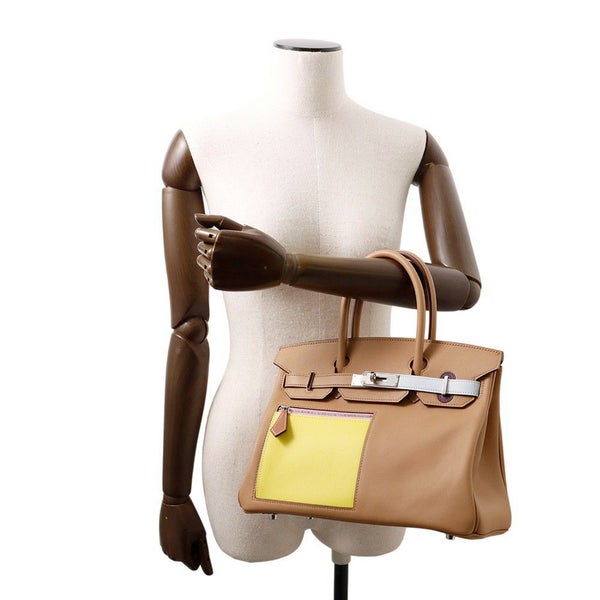 エルメス バーキン30 カラーマティック チャイ/ライム/カシス/ブルーブリュム/シルバー金具 スイフト B刻印 HERMES Birkin
