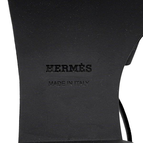 エルメス サンダル ジャム 30 ベロア レディースサイズ37 HERMES 靴 黒