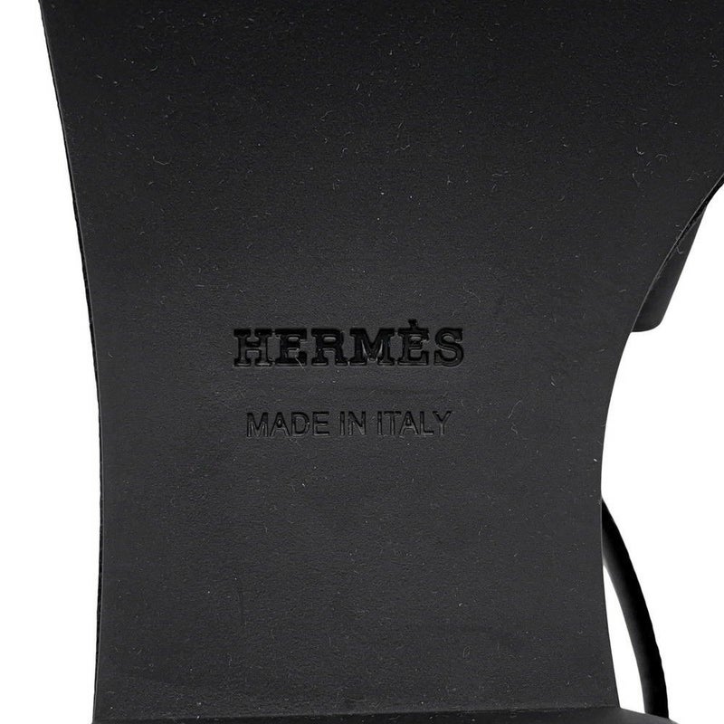 エルメス サンダル ジャム 30 ベロア レディースサイズ37 HERMES 靴 黒