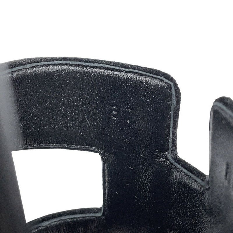 エルメス サンダル ジャム 30 ベロア レディースサイズ37 HERMES 靴 黒