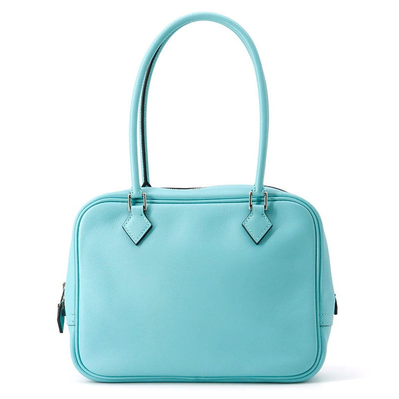 エルメス ハンドバッグ プリュム ミニ ブルーアトール/シルバー金具 スイフト T刻印 HERMES バッグ
