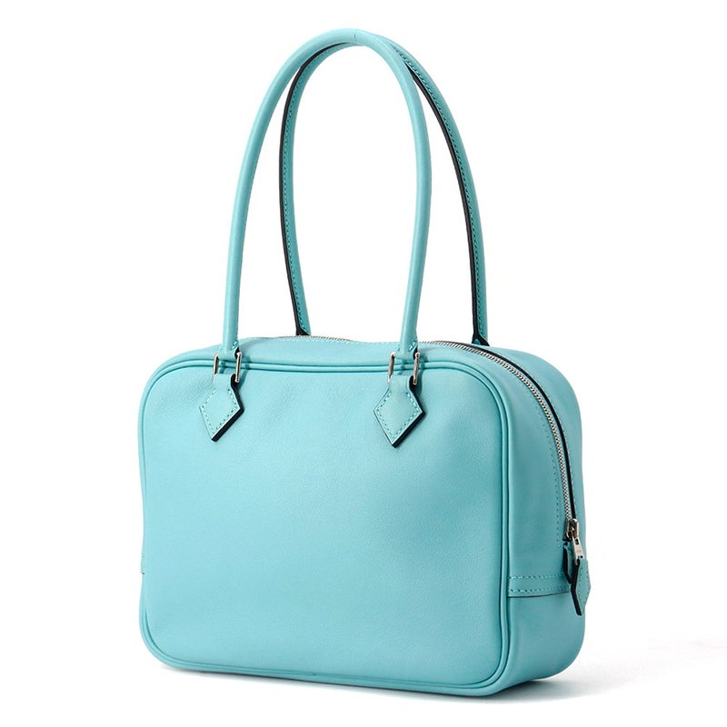 エルメス ハンドバッグ プリュム ミニ ブルーアトール/シルバー金具 スイフト T刻印 HERMES バッグ