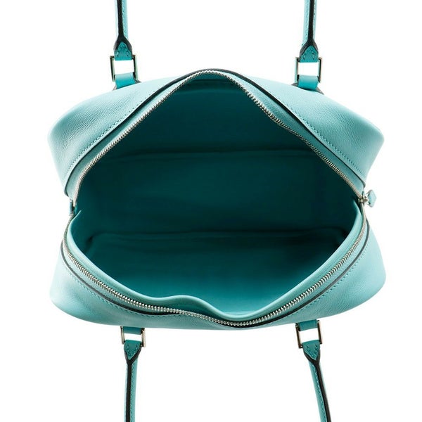 エルメス ハンドバッグ プリュム ミニ ブルーアトール/シルバー金具 スイフト T刻印 HERMES バッグ