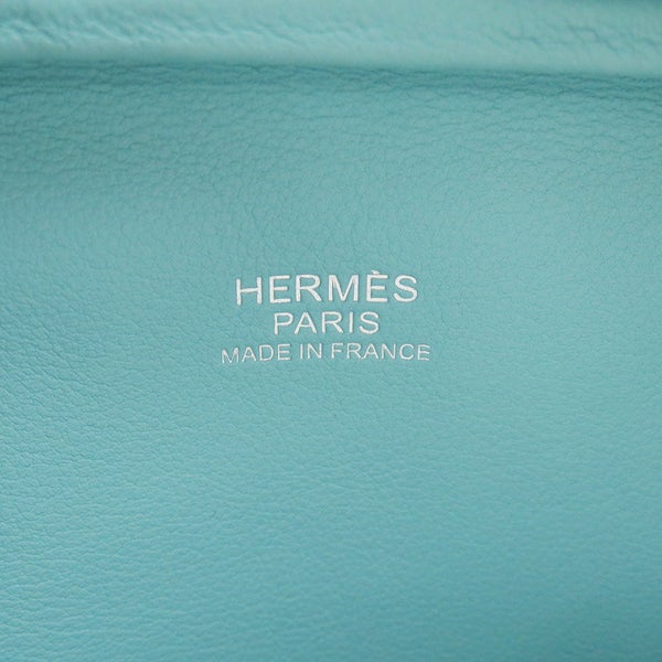 エルメス ハンドバッグ プリュム ミニ ブルーアトール/シルバー金具 スイフト T刻印 HERMES バッグ