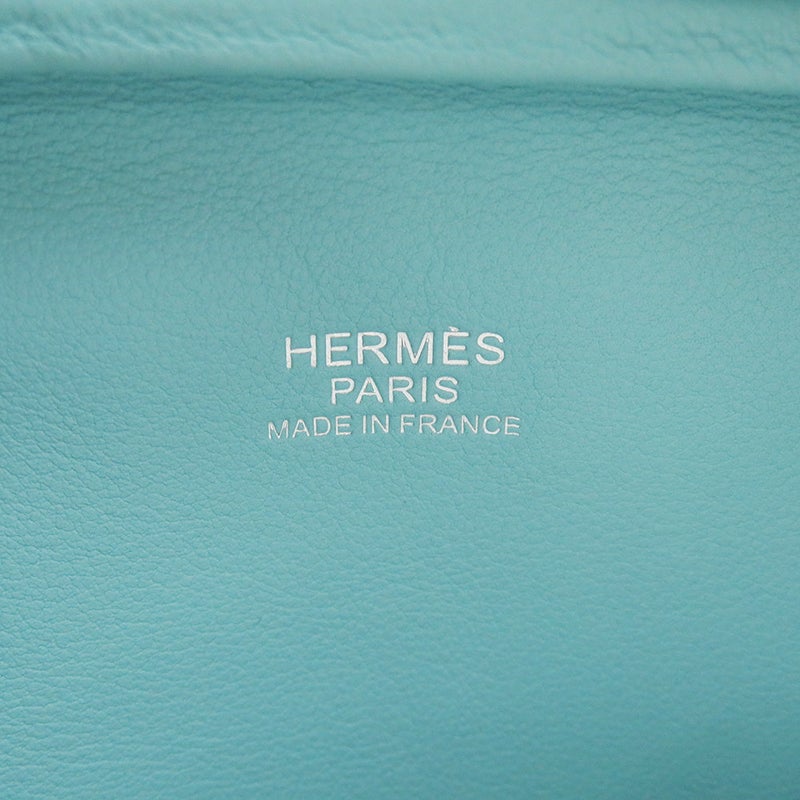 エルメス ハンドバッグ プリュム ミニ ブルーアトール/シルバー金具 スイフト T刻印 HERMES バッグ