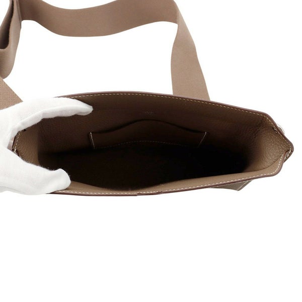 エルメス ショルダーバッグ ヴィドポッシュ エトゥープ/シルバー金具 トゴ B刻印 HERMES