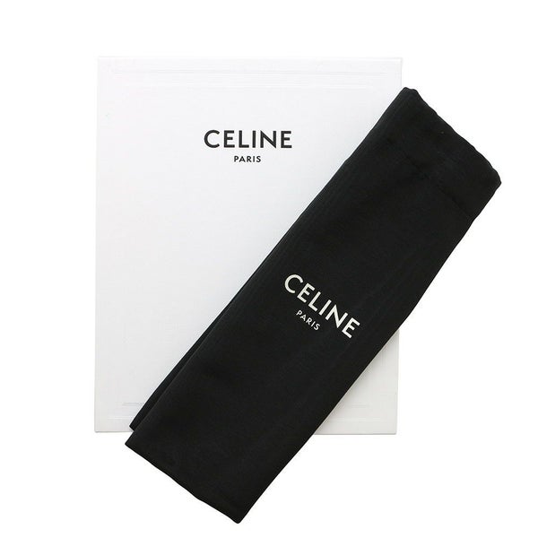 セリーヌ チェーンウォレット マーゴ シャイニーカーフレザー 10L033 CELINE 長財布 黒