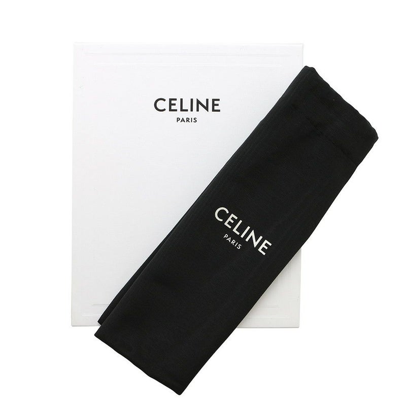 セリーヌ チェーンウォレット マーゴ シャイニーカーフレザー 10L033 CELINE 長財布 黒