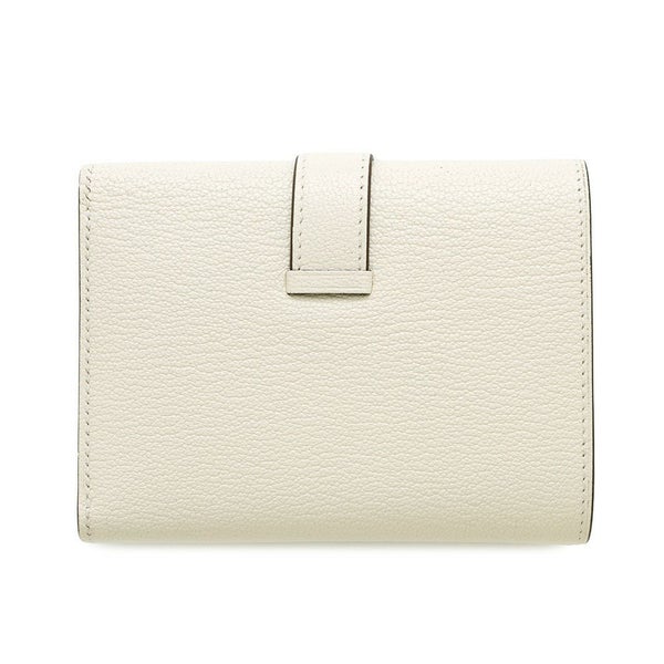 エルメス 三つ折り財布 ベアンコンビネ ナタ/ゴールド金具 シェブルミゾル U刻印 財布 シェーブル