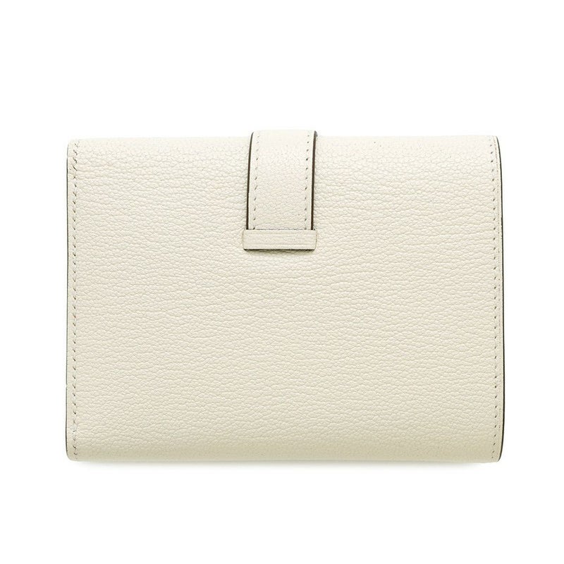 エルメス 三つ折り財布 ベアンコンビネ ナタ/ゴールド金具 シェブルミゾル U刻印 財布 シェーブル