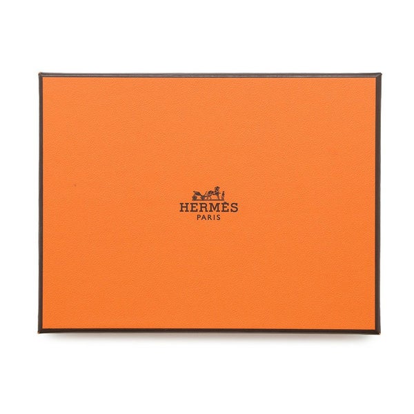 エルメス 二つ折り財布 ベアンコンパクト ブラック/シルバー金具 ヴォーマダム W刻印 黒