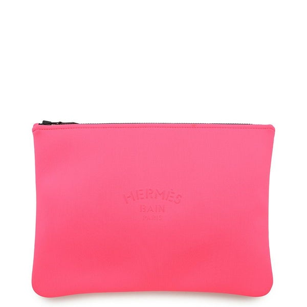 エルメス ポーチ トゥルース フラットGM ネオバン Trousse Flat Neobain バブルガム HERMES フラットポーチ