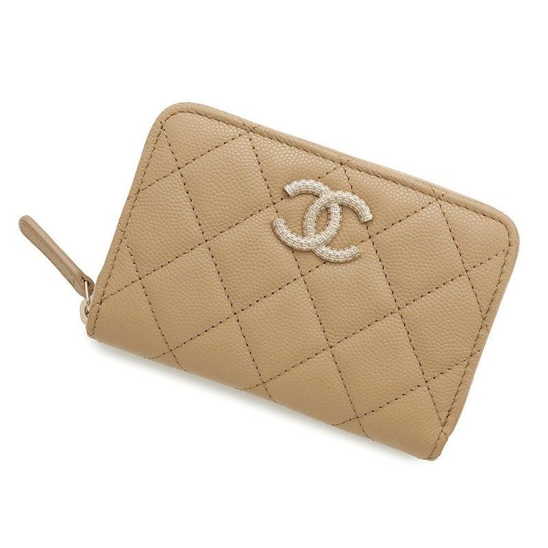 シャネル コインケース ココマーク マトラッセ ジップコインパース キャビアスキン CHANEL 財布