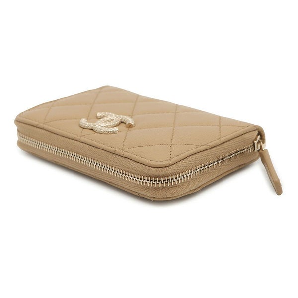 シャネル コインケース ココマーク マトラッセ ジップコインパース キャビアスキン CHANEL 財布
