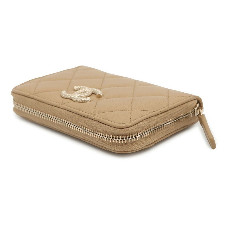 シャネル コインケース ココマーク マトラッセ ジップコインパース キャビアスキン CHANEL 財布