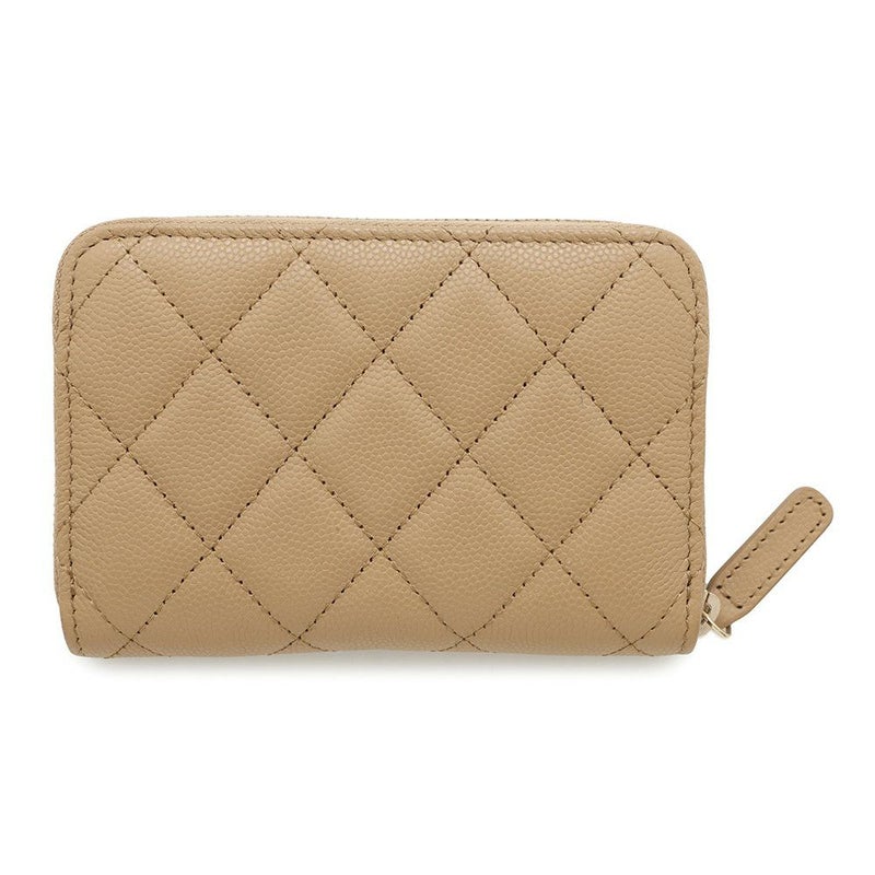 シャネル コインケース ココマーク マトラッセ ジップコインパース キャビアスキン CHANEL 財布