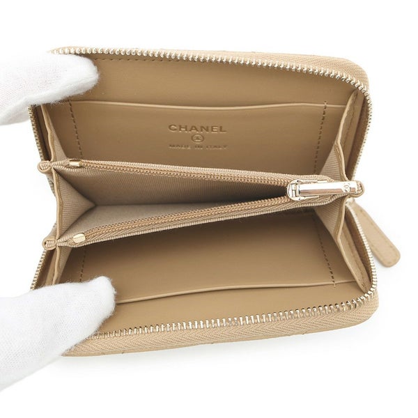 シャネル コインケース ココマーク マトラッセ ジップコインパース キャビアスキン CHANEL 財布