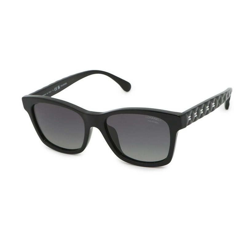シャネル サングラス ココマーク キルティング スクエアシェイプ 偏光レンズ 54□17 140 5484-A CHANEL アイウェア 黒