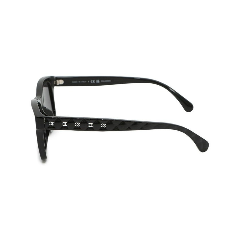 シャネル サングラス ココマーク キルティング スクエアシェイプ 偏光レンズ 54□17 140 5484-A CHANEL アイウェア 黒